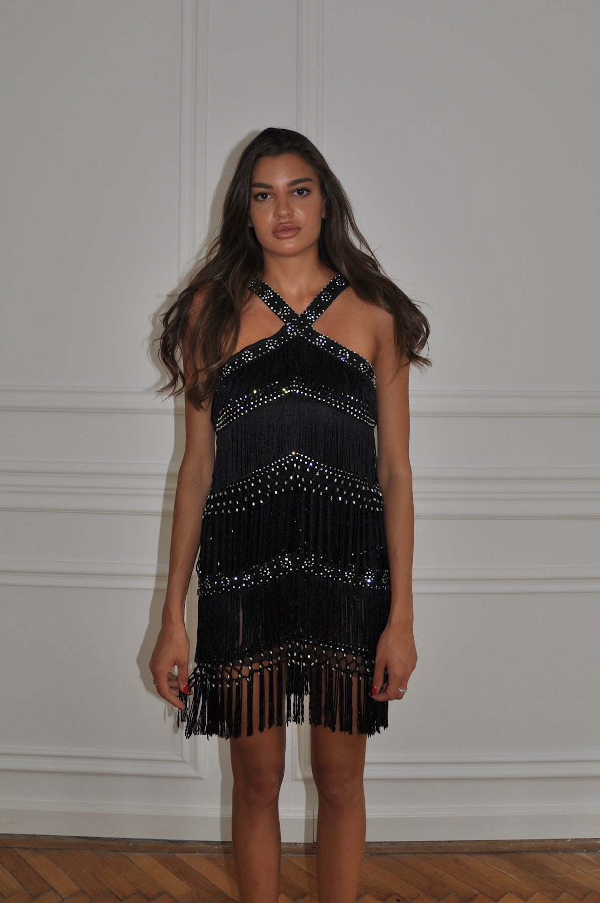 Dress with fringes